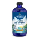 Naturales nórdicos Aceite de hígado de bacalao Ártico, Naranja - 16 oz - 1060 mg Omega-3 total con EPA &amp; DHA - Corazón &amp; Salud cerebral, Inmunidad saludable, Bienestar general - No GMO - 96 Actuaciones