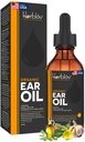 Aceite de oído orgánico para las infecciones del oído - Natural Eardrops for Infection Prevention, Swimmer's Ear &amp; Wax Removal - Niños, Adultos, Baby, Dog Earache Remedy - con Mullein, Ajo, Calendula, Made in USA