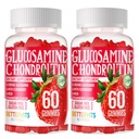 Glucosamine Chondroitin Gummies with MSM & Elderberry Extra Strength - Joint Support, Antioxidant Immune Support Supplement for Adults, Men &amp; Women. 120 Gummies de fresa