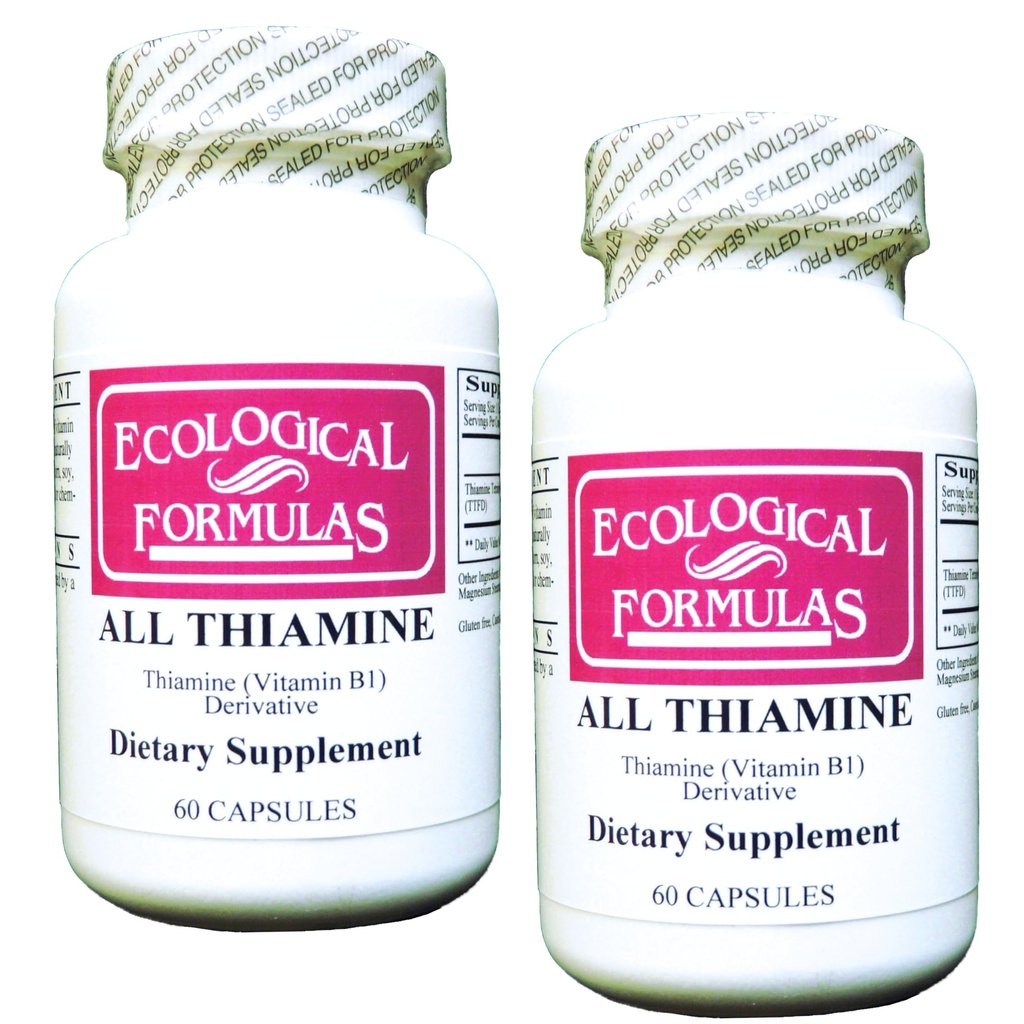 Fórmulas ecológicas Todas la vitamina B1 50 mg, 2 X 60 cápsulas