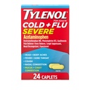 Tylenol Cold + cápsulas de medicina severa para fiebre, dolor, tos " Congestión, 24 ct.
