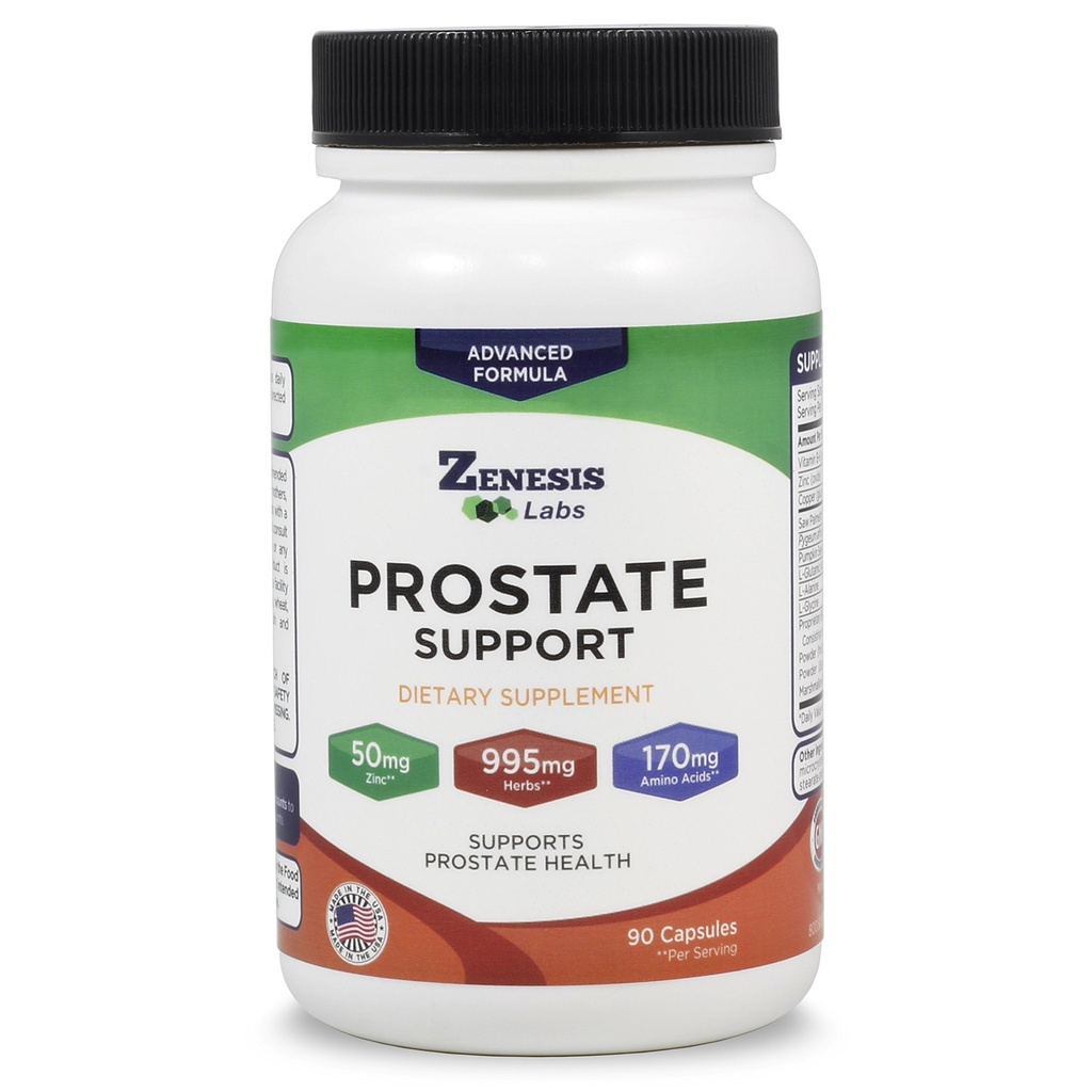 Zenesis Labs Prostate Health with Saw Palmetto - 90 Capsules - También con Zinc, Copper, Pumpkin Seed, Burdock Root, Amino Acids, " Otros Extractos - 45 Day Supply