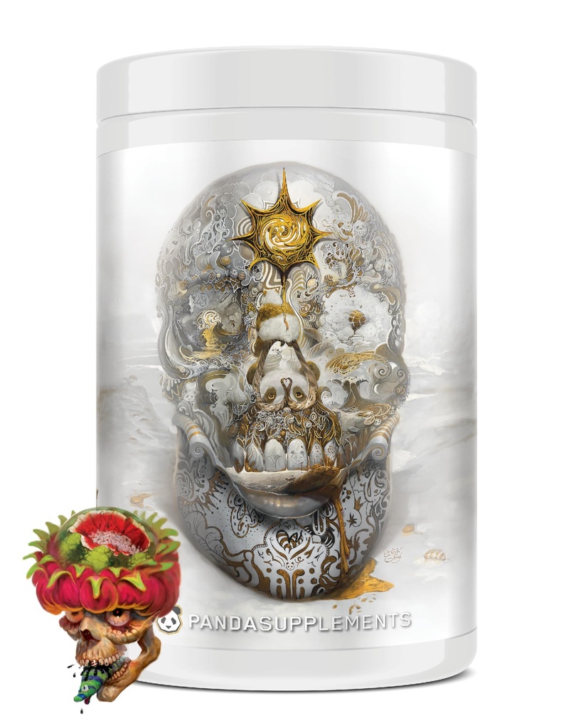 Laboratorios de Bio Subterráneo/Panda Supps Skull:Nootropic Pre-Workout, 403mg Caffeine, Tunnel Vision Focus,Pumps, Unparalled Energy (40 Scoops) (Dragonfruit Watermelon Candy) Skull Crusher
