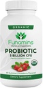 Mangas Probióticas Orgánicas, 5 Billones CFU por Serving, 60 Conde, Vegan, Apoya Salud Digestiva y Defensa Inmunitaria, para Mujeres y Niños; Sabor de Fresa
