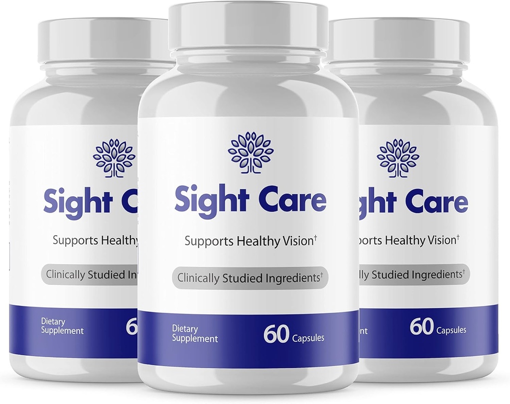 (Official 3 Pack) Sight Care Capsules - SightCare Capsules for Healthy Vision Support Supplement Advanced Healthy Ingredients Pro Supplements Pills Pastilla Sight Care Pills 3 Month Supply (180 Caps)