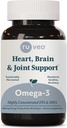 omega 3 - omega 3 Fish Oil, 1000mg Por Capsule, EPA & DHA Fish Oil Suplemento para Hombres, Corazón, Cerebro, &amp; Soporte Conjunto - 60 Softgel Capsules (1 Conde)