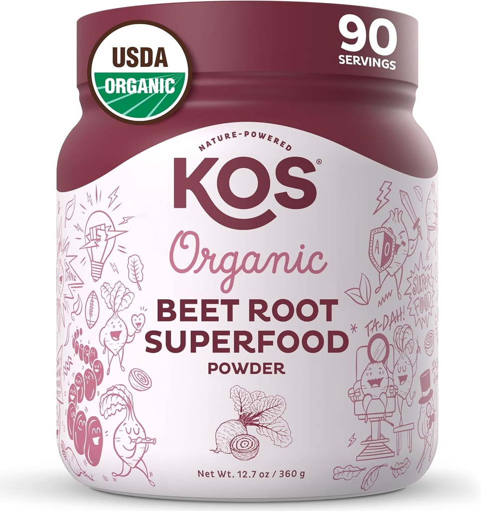KOS Orgánica Beet Root Powder - 90 Servings (2pk Bundle)