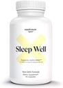 Ayuda al sueño natural del sueño – Suplemento de Fórmula no-ábita para adultos w/Magnesium, L-Theanine, GABA &amp; Serotonin – Suplemento de apoyo al sueño para adultos (60 cápsulas, 30 servidumbres)