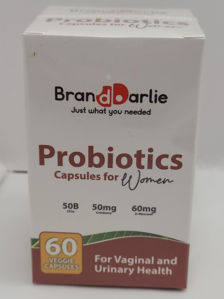 Probióticos cápsulas para mujeres – 50 millones de UF con arándano &amp; D para la salud vaginal y urinaria – 60 cápsulas vegetales