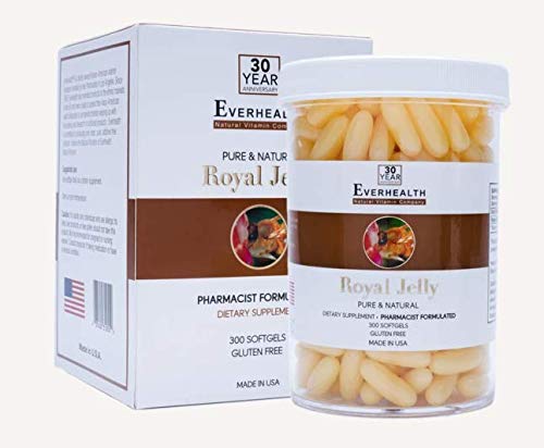 EVERHEALTH Vital Royal Jelly 1000mg (300 Softgels) Diet Suplemento Authentic Pura Calidad Genuina