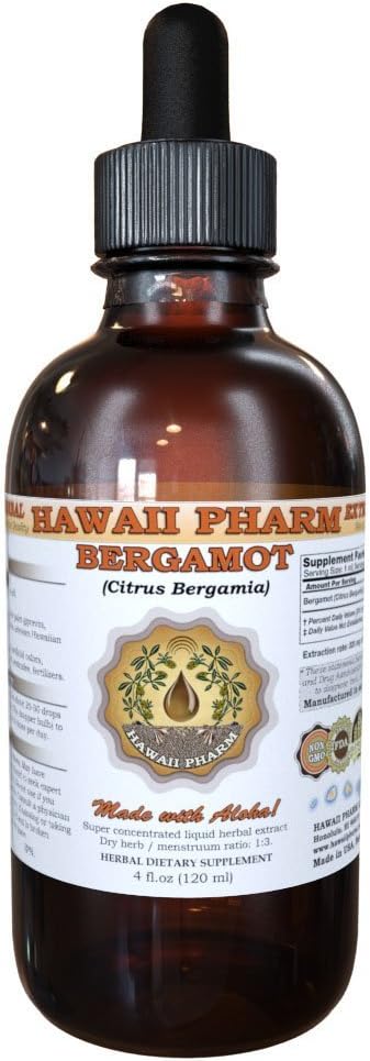 Extracto líquido de Bergamot, Bérgamot (Citrus Bergamia) Fruto seco Powder Tintura Suplemento 2 oz