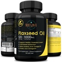 Flaxseed Oil Capsules - 1000 mg - 120 Vegan Soft Gels - Alto en Omega 3, 6, 9 - Fórmula de semilla de Flax Presionado Fórmula - 4 meses de suministro - por NextGenU