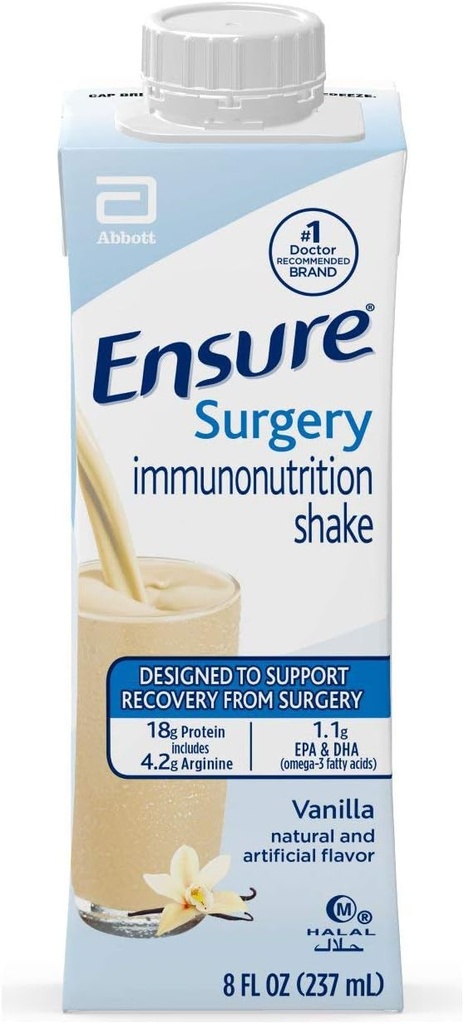 Asegurar el afeitado de inmunonutrición quirúrgica, vainilla, 8 fl oz, 15 conde