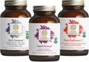PURE SYNERGY Soporte Inmediato Bundle ← Suplemento Orgánica de Vitamina C TENIDO Suplemento Zinc Hecho con Alimentos completos TEN Fórmula herbal rápida con Echinacea Extract ANTE No GMO y ingredientes orgánicos