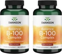 Swanson Vitamina B-100 - Suplemento de vitaminas Promoción de Energía y Metabolismo Apoyo - High Potency Formula Supporting Heart Health, Brain Health " Nervous Function - (100 cápsulas) (2 Pack)