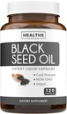 Black Seed Oil - 120 Softgel Capsules Skin Health (No-GMO & Vegan) Cold-Presed Nigella Sativa Producing Pure Black Cumin Seed Oil with Vitamin E - 500mg Cada, 1000mg Por 2 Capsule Serving