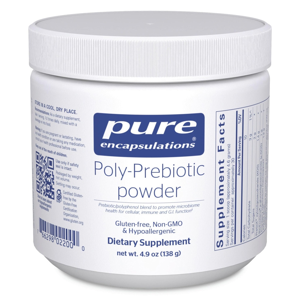 Pure Encapsulations Poly-Prebiotic Powder tención Targets Akkermansia Muciniphila to Support GI Barrier Function TEN 4.9 Ounces