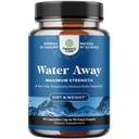Water Away Herbal Diuretic Pills High Strength - Fluid Retention Supplement with Dandelion Leaf Extract " Green Tea for Bloating Relief for Women " Men - Capsules for Leg " Feet Swelling - 90 Count