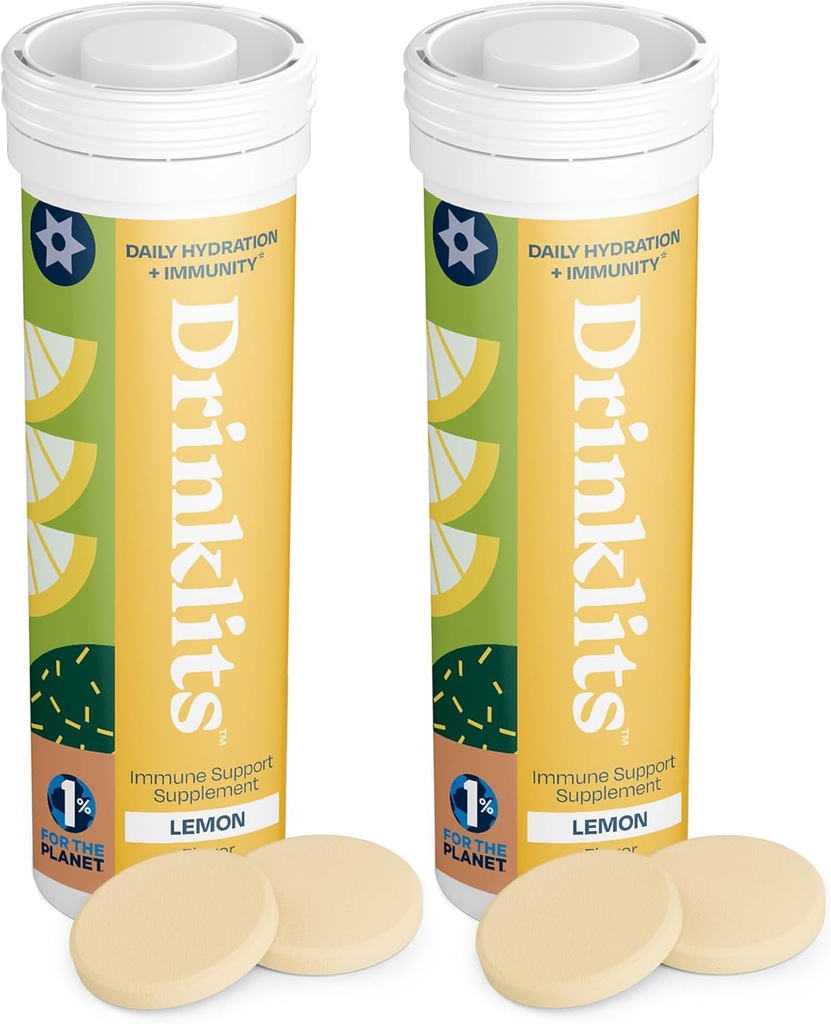 Bebidas Inmunitarias de limón Tablas de soporte (2) Tube Bundle ← Inmunidad diaria - 0g Azúcar - Vitaminas - Electrolitos - Herbal Blend ANTE 20 Servimientos – 10 Tablas por Tubo