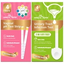 Easy@Home Vaginal pH Test Strips &amp; UTI Test Kits (8 Conde): Infección de levaduras, BV, Pruebas UTI para mujeres, Resultados rápidos exactos, 4 Infección de tracto urinario &amp; 4 Pruebas de salud de pH femenino