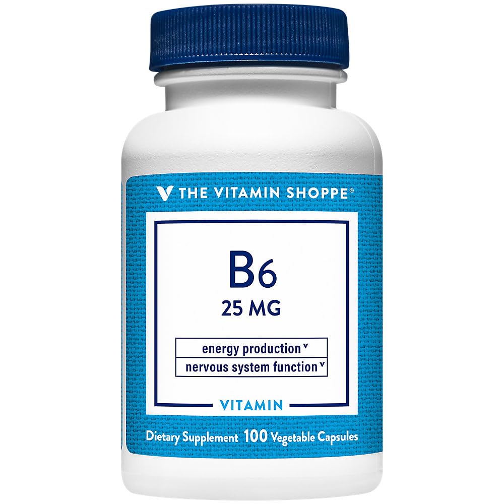 Vitamina B6 a Supports Energy Production a 25 MG (100 cápsulas vegetales)