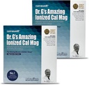 Dr G's Amazing Ionized Cal Mag - Bone Health Calcium Magnesium Powder Suplemento - 60 Sticks x 2 Packs para 4 meses (120 Conde)