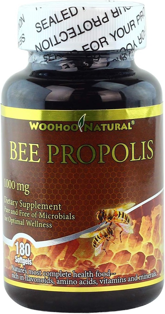 Woohoo Natural 5-in-1 Bee Propolis 1000 Mg - 180 Softgels (1)