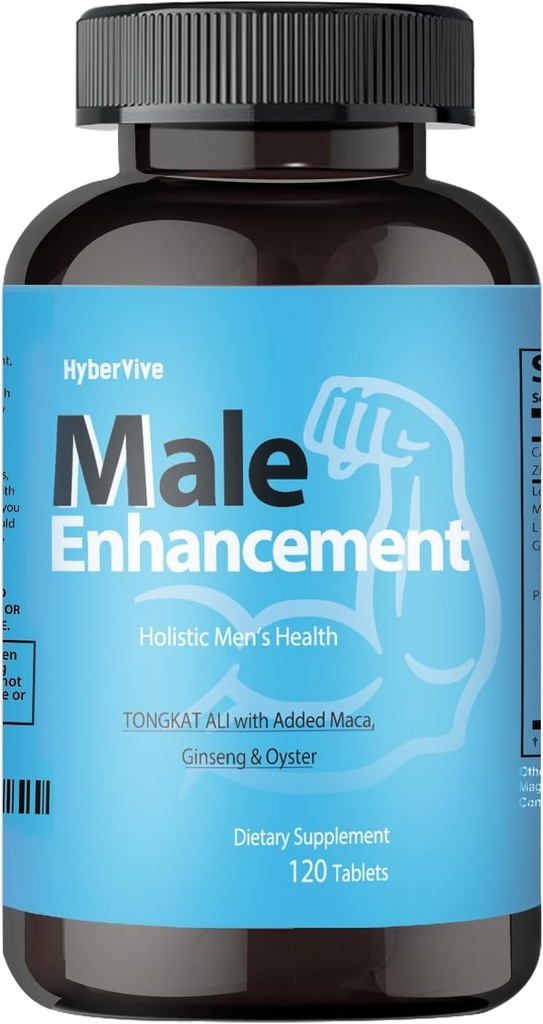Suplemento de testosterona para Hombres – Tongkat Ali, Maca, L-Arginine HCI reducida Ginseng for Energy, Stamina ' Endurance, Non-GMO, Gluten-Free, 120 Tablets(60-Day Supply)