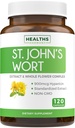 Capsulas de hierba de San Juan - Potente &amp; Potente Extracto de hierba entera Estándarizado a 900mcg Hypericin para equilibrar el soporte diario del humor - Vegan Non-GMO & Lab Verified (120 caps)