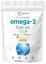Micro Ingredients Extra Strength Omega 3 Fish Oil Supplements 1,200mg Per Serving, 240 Softgels | Lemon Flavored | Burpless | Essential Fatty Acids | EPA 220mg + DHA 150mg | Deep Sea Fish