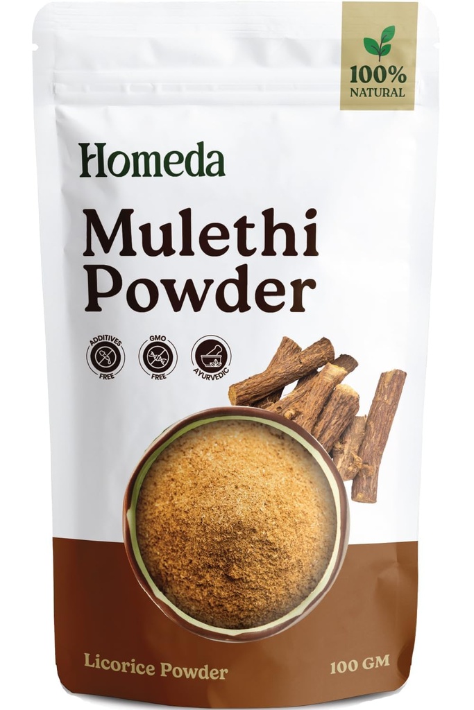 Orgánica Licorice Root Powder (3.5 oz - 100g), Mulethi Powder Orgánica para la cara, Pura Licorice Extracto para la piel, Regaliz Raiz Orgánica Dried Liquorice Roots Herb, Extracto De Regalis 0.2 lb