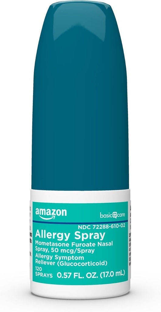 Atención básica 24 horas Alergía Nasal Spray, Mometasone Furoate Nasal Spray 50 mcg/Spray, No-Drowsy