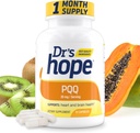 Dr's Hope Pyrroloquinoline Quinone Suplemento 20 mg - promueve el cerebro, el corazón y el rendimiento mental - para la función muscular, la producción de energía y la longevidad - Gluten Gratis - 30 cápsulas Vegan - 1 mes de suministro
