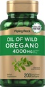 Piping Rock Oregano Oil Softgel Capsules 4000mg  200 Pills ← Herbal Extract Supplement ← Wild Harvested ← Non-GMO, Gluten Free