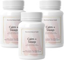 Nourished Natural - Calma + Capsules de sueño para el descanso profundo " Relajación con Ashwagandha, Chamomile, Extracto de cereza de Tarta, Pasionflower, L-theanine, " Magnesio - 180 cápsulas