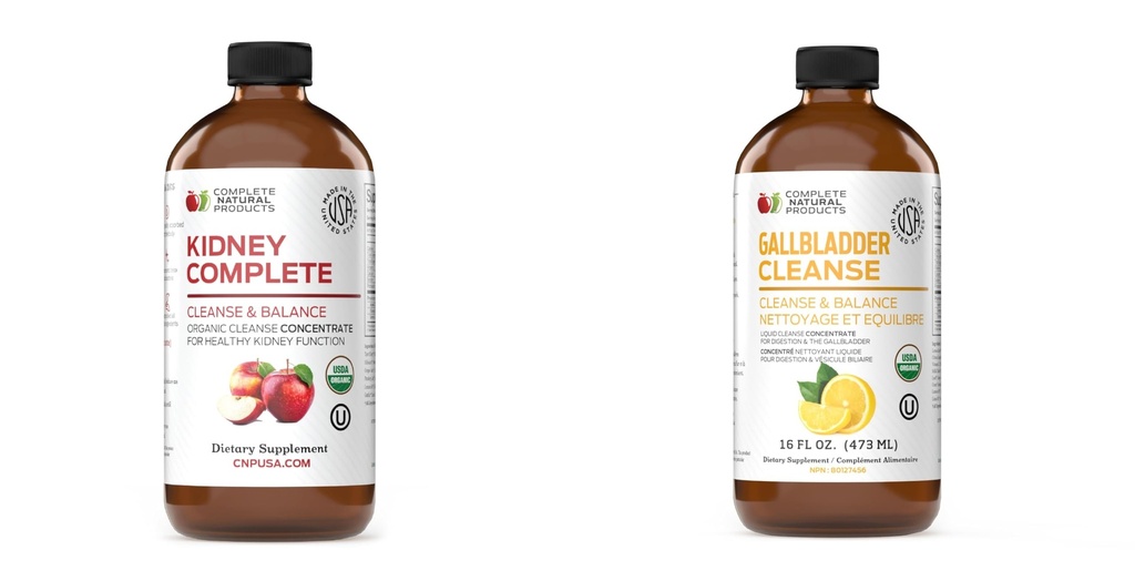 Productos naturales completos Riñón completo 16oz &amp; Gallbladder completo 16oz Bundle