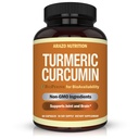 Arazo Nutrición Turmeric Curcumin con BioPerine 1300mg con Pepper Negro - Soporte Conjunto Suplementos Nutricionales - 100% Herbal Tumeric Root Capsules