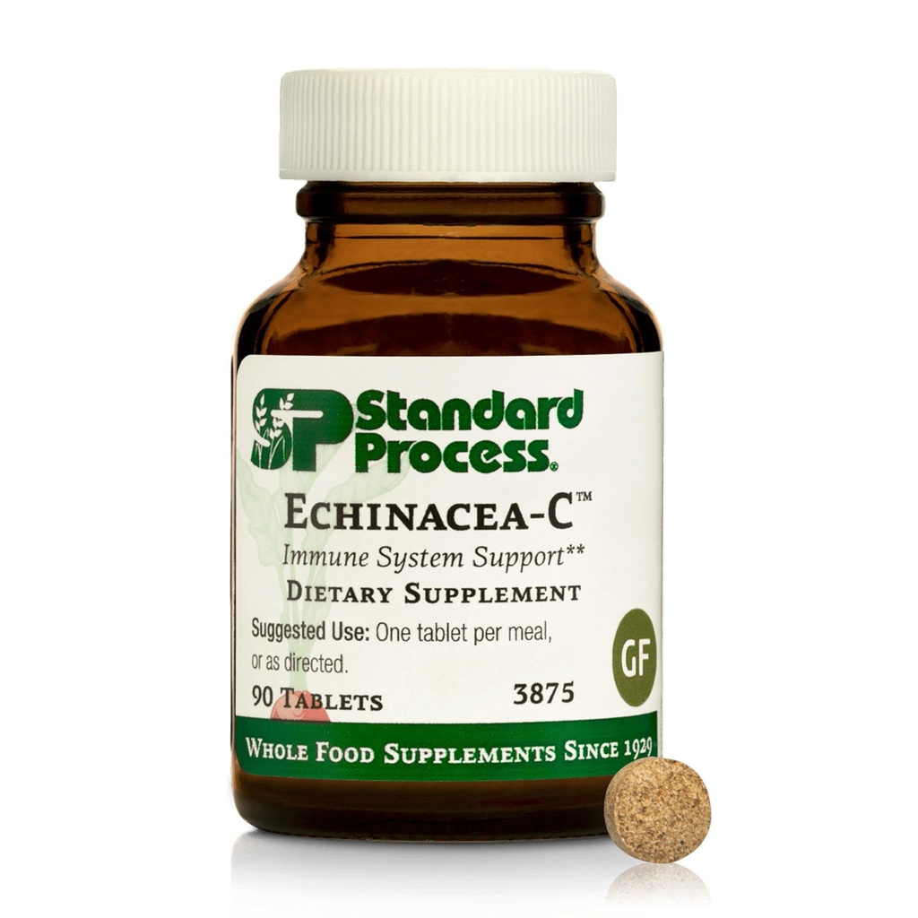 Standard Process Echinacea-C - Suplemento para Immune System Support - Ofertas Daily Vitamin C Dose - Gluten-Free, Non-Dairy " Non-Soy - 90 Tablets (90 Servings)