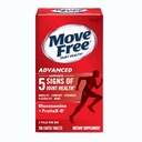 Move Free Advanced Glucosamine Chondroitin + Calcium Fructoborate Joint Support Supplement, Supports Mobility Comfort Strength Flexibility & Bone - 200 Tablets (100 porciones)*