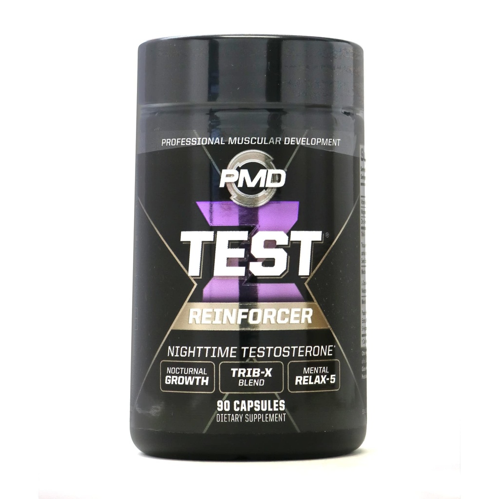 PMD Sports Z-Test Nighttime Testosterone Support - Sleep Inducer and Relaxation for Maximum Anabolic Effect - Improve Muscle Recovery, Increase Muscle Growth - 90 Capsules