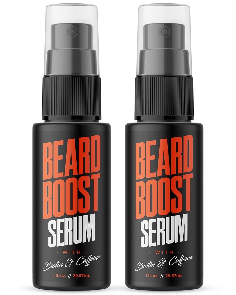 Wild Willies Beard Growth Serum (2-Pack) - Natural Beard Care with Biotin & Caffeine for Healthier, Thicker & Fuller-Looking Mustache - Daily Grooming Routine Nourishes & Hydrates Mens Facial Hair