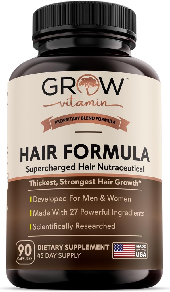 cultivar vitamina All in One Hair Formula for Hombres &amp; Mujeres - Advanced Hair Formula Incluye Biotina, Saw Palmetto, DHT Blocker & Trace Minerals - Hair Supplement for Hair, Skin & Nails - 90 cápsulas