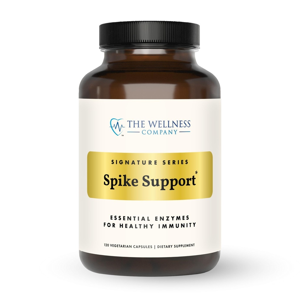 The Wellness Company Spike Support - Detox, Immune Health, Blood Flow, Anti-Clotting - Nattokinase, Dandelion Root, & Black Sativa | 120ct (2 Month Supply)