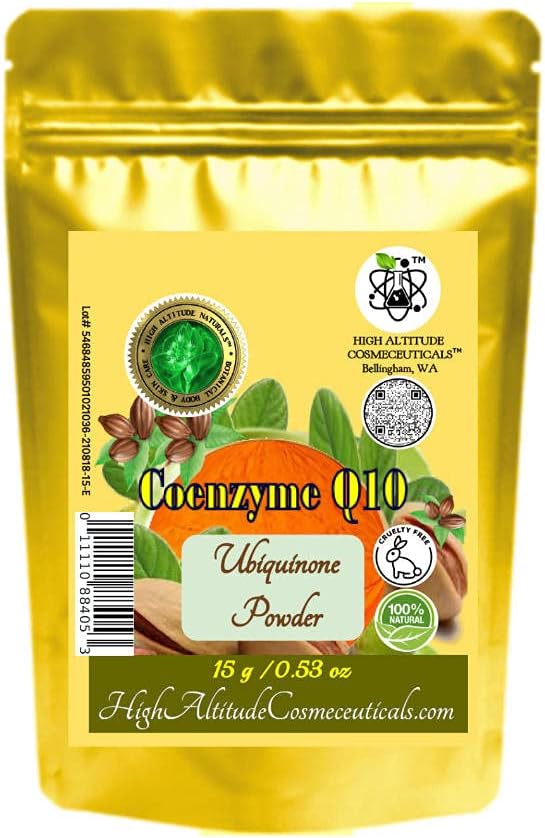 15g Coenzyme Q10 (Ubiquinone, Coq10) Powder Cosmetic Antioxidant Firming Skin Care, Make DIY Liquid Face Serum, Cream, Lotion, Moisturizer, Tighten Sagging Skin, Mejorar las marcas de estiramiento Apariencia