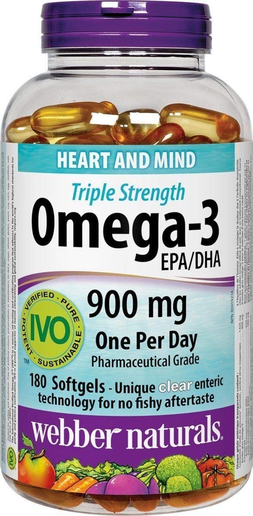 Webber Naturals Triple Fuerza Omega-3, 200 Softgels