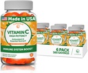 Lunakai Vitamina C Gummies para adultos y niños - Orgánica VIT C Vegan Chewable Gummy Vitaminas - 250 mg Adulto, Niños, Vigas Toddler - 6 Pack
