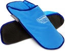 Zapatillas de hielo para el alivio de la neuropatía - 1 Par, Blue Vinyl Gel - Ice Pack Wraps > Zapatillas frías para el alivio de pies hinchados - Terapia caliente y fría para Fasciitis de plantar