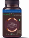 Pure Trans Resveratrol 500 mg with Bio Perine Anti Aging Skin Care Antioxidant Supplement for Heart Health & Daily Immune Support 30 Veg Capsules | for Superior Absorption