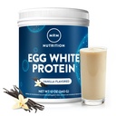 MRM Nutrición Egg White Protein ANTE Vanilla Flavored TEN 23g Proteína libre de grasa  tolera con enzimas digestivas ← Valor biológico más alto Silencio Testado clínicamente Ø 10 Servings