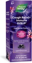 Alivio de la tos de Sambucus +(1) Immune Syrup*, Siéntete Mejor Más rápido(1), Geranio Sudafricano Probado clínicamente, con Extracto de Elderberry, Vitamina C & Zinc, 8 Oz (Packaging May Vary)